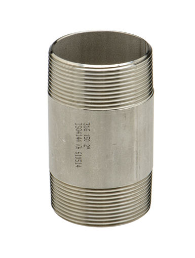 Picture of NIPPLE SS316 BSP THREADED 150LB 15 x HEX