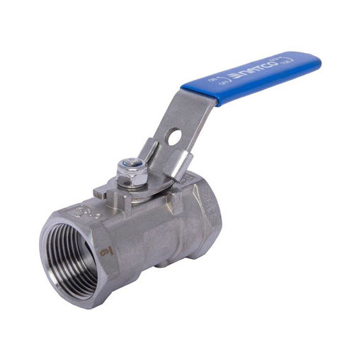 Picture of Ball Valve,Natco,1piece,reduced bore,DN10mm,
screwed BSP female x female,1000wog,316 stainless steel,
handlever operated