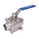 Picture of Ball Valve,Natco,3piece,full bore,DN50mm,
socket weld,1000wog,316 stainless steel,handlever operated