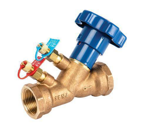 Picture of Balancing Valve,VIR,Model 9505,15mm,
Screwed BSP female x female,PN25 rated,Brass,
handwheel operated