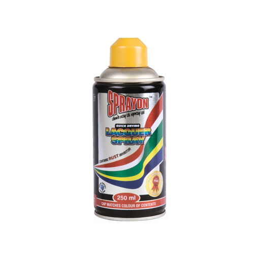 Picture of SPRAY PAINT STANDARD SUNSHINE YELLOW Q: 250ML SPRAYON