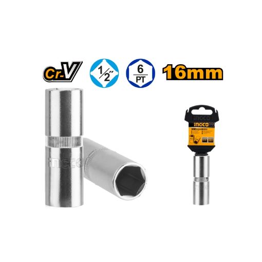 Picture of SOCKET SPARK PLUG 16MM INGCO