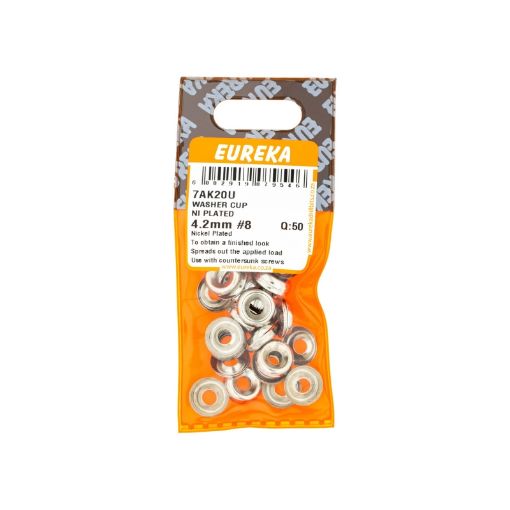 Picture of WASHER CUP NICKEL PLATED 4.2MM NO 8 Q:50 EUREKA