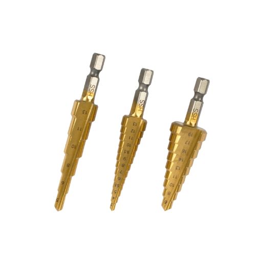 Picture of STEP DRILL SET: 3-13MM, 5-13MM, 6-19MM TORK CRAFT
