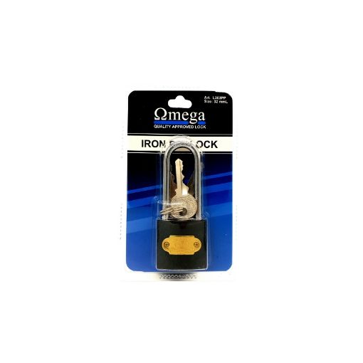 Picture of PADLOCK IRON LONG SHACKLE 32MM OMEGA