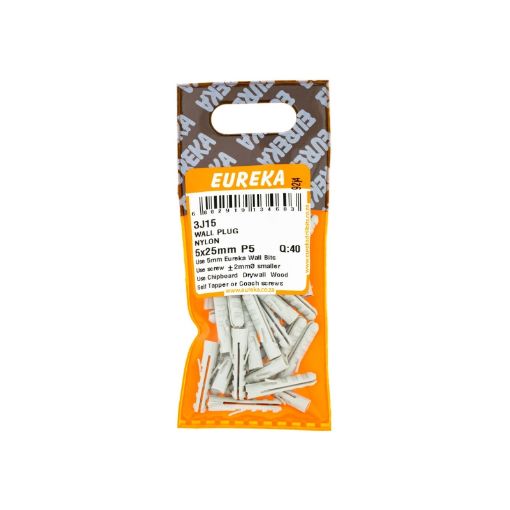 Picture of WALL PLUG NYLON 5X25MM (PLUG 5MM) Q:40 EUREKA