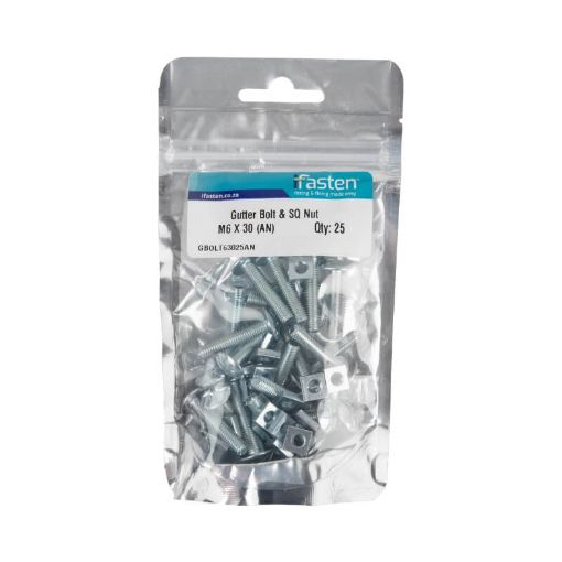 Picture of GUTTER BOLT & NUT 6X30MM Q:25 IFASTEN
