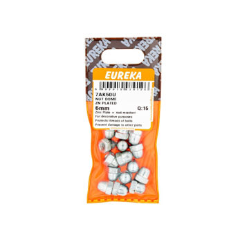 Picture of NUT DOME ZINC PLATED 6MM Q:15 EUREKA
