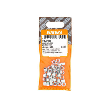 Picture of NUT NYLOCK ZINC PLATED 4MM M4 Q:40 EUREKA