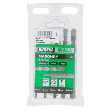 Picture of DRILL SET MASONRY 4,5,6,8,10MM Q:5 EUREKA