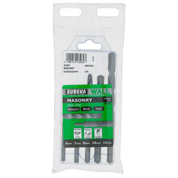 Picture of DRILL SET MASONRY 6,7,8,10,12MM Q:5 EUREKA