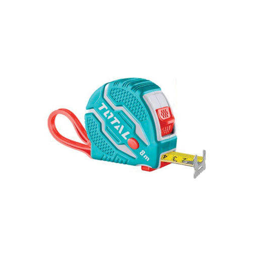 Picture of TAPE MEASURE STEEL RUBBER CASE 25MMX8M TOTAL TOOLS