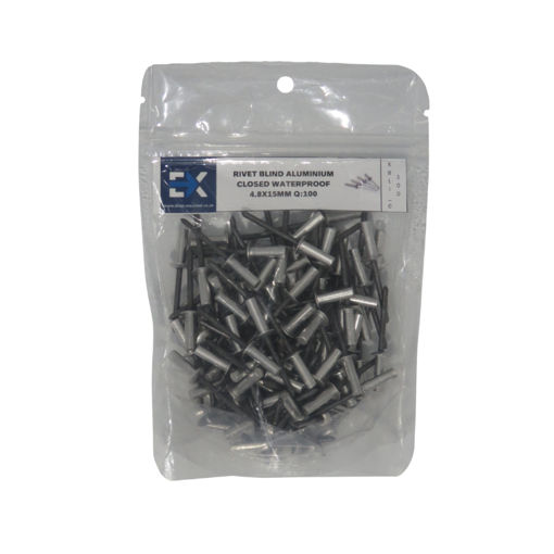Picture of RIVET BLIND ALUMINIUM CLOSED WATERPROOF 4.8X15MM Q:100
