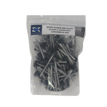 Picture of ROOF SCREW METAL CLASS 4 CHARCOAL 12X65MM Q:100