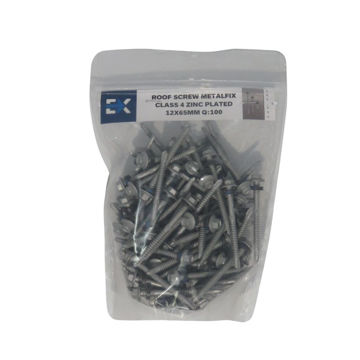 Picture of ROOF SCREW METALFIX CLASS 4 ZINC PLATED 12X65MM Q:100