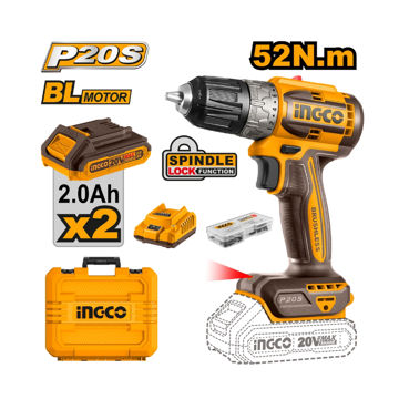 Picture of DRILL 20V PS CORDLESS 52NM WITH 2 BATTERIES 2.0AH & CHARGER INGCO

