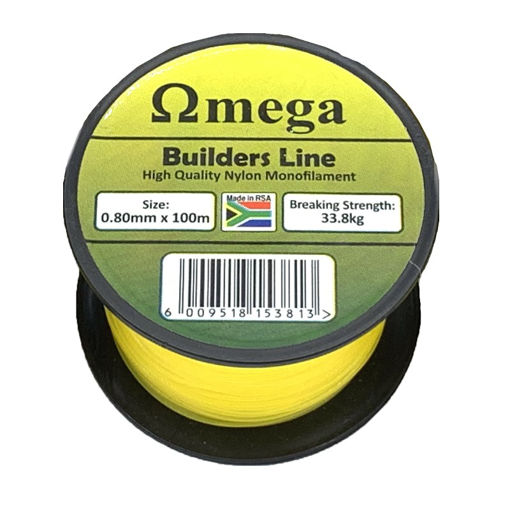Picture of BUILDER'S LINE NYLON YELLOW WITH BREAKING STRENGTH 33.8KG 0.8MM Q:100M