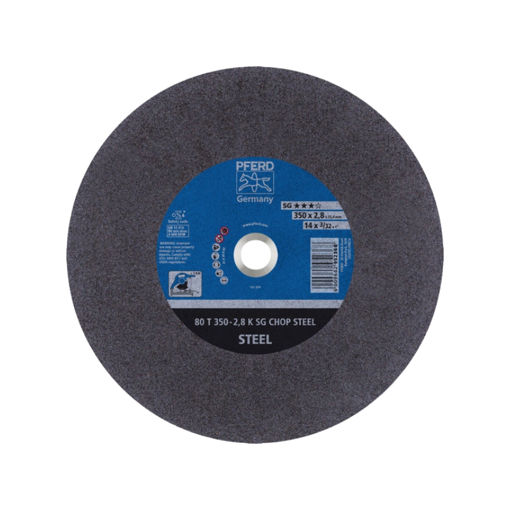 Picture of CUTTING DISC (CHOP) INDUSTRIAL GRADE (SG) STEEL 25.4MM INTERNAL DIAMETER 350X2.8MM Q:10 PFERD