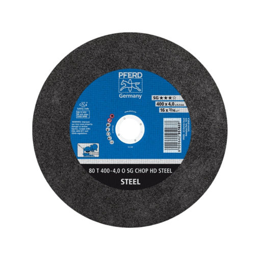 Picture of CUTTING DISC (CHOP) INDUSTRIAL GRADE (SG) STEEL 25.4MM INTERNAL DIAMETER 400X4.0MM Q:10 PFERD