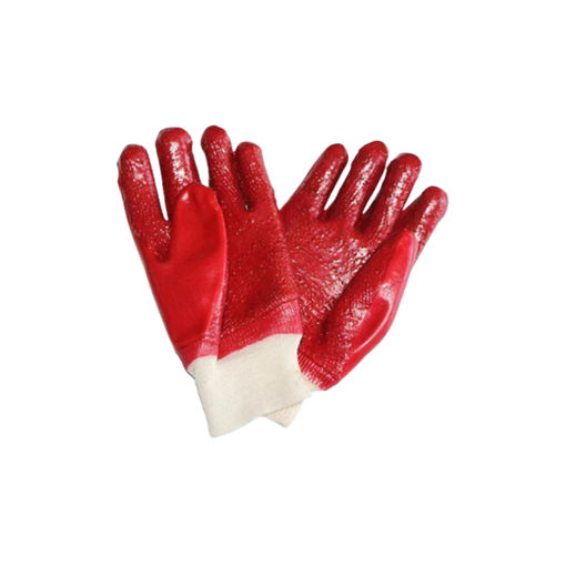Picture of GLOVE PVC RED WITH KNIT WRIST PINNACLE