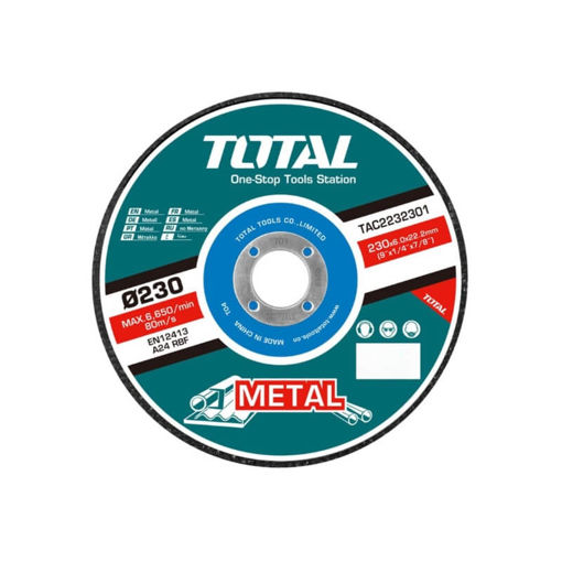 Picture of GRINDING DISC DEPRESSED CENTRE METAL 230X6.0X22.2MM TOTAL TOOLS
