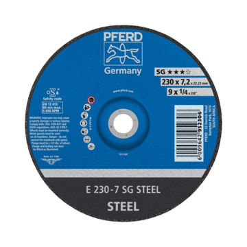 Picture of GRINDING DISC PERFORMANCE LINE STEEL E 230X7.7X22.23MM PFERD