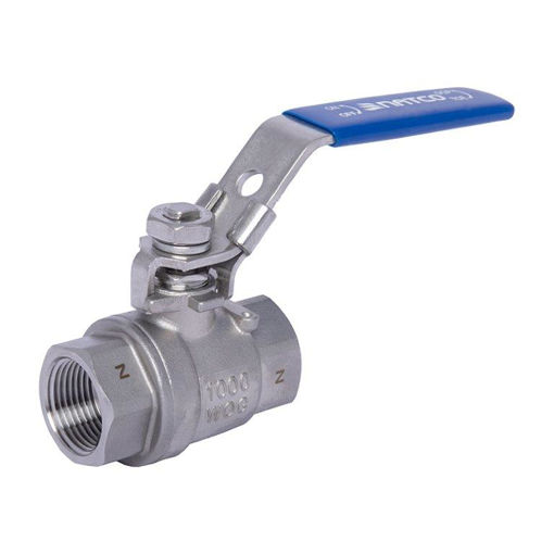 Picture of Ball Valve,Natco,EB-210E, 2piece,full bore,DN15mm,
screwed NPT female x female,1000wog,316 stainless steel,
handlever operated