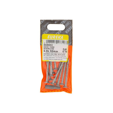 Picture of DECKING SCREW TORX STAINLESS STEEL 5.0X50MM Q:10 EUREKA