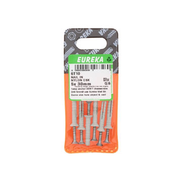 Picture of NAIL IN NYLON COUNTERSUNK 5X30MM Q:6 EUREKA