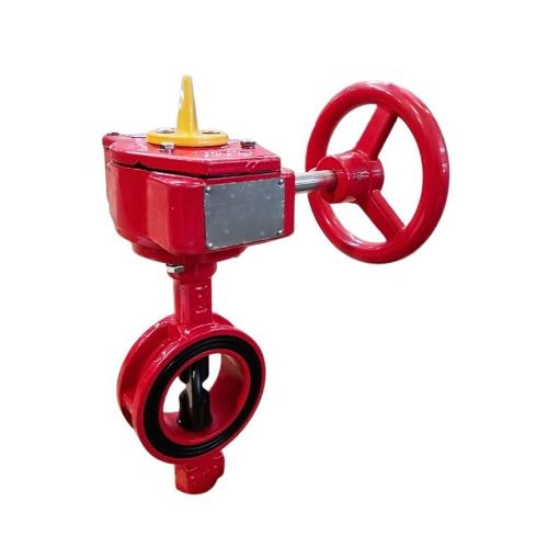 Picture of Butterfly Valve, UL listed, FM approved, PN16 DN250mm
Grooved End, Body material: Ductile iron,Disc-Ductile iron with EPDM
Encapsulated, Signal Gearbox Operated.

