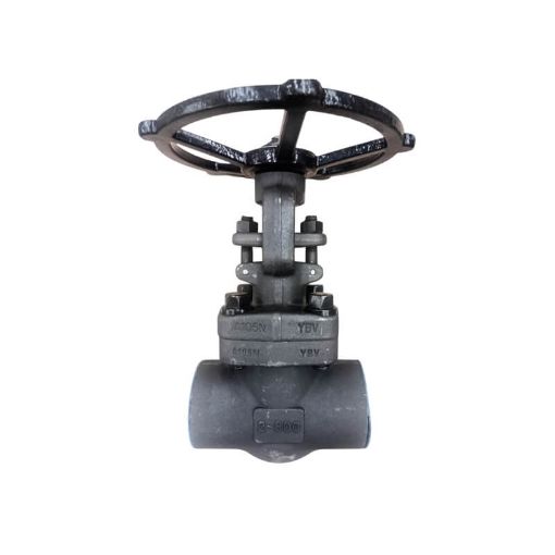 Picture of Gate valve,Natco,API602,standard bore,DN40mm,
screwed NPT Female x female,rising spindle,bolted bonnet,
class 800# rated,A105 forged steel,handwheel operated